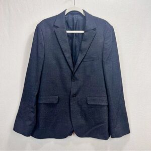 COS Men's Single-Breasted Wool Blazer Size 42R Navy Notched Lapel Double Button